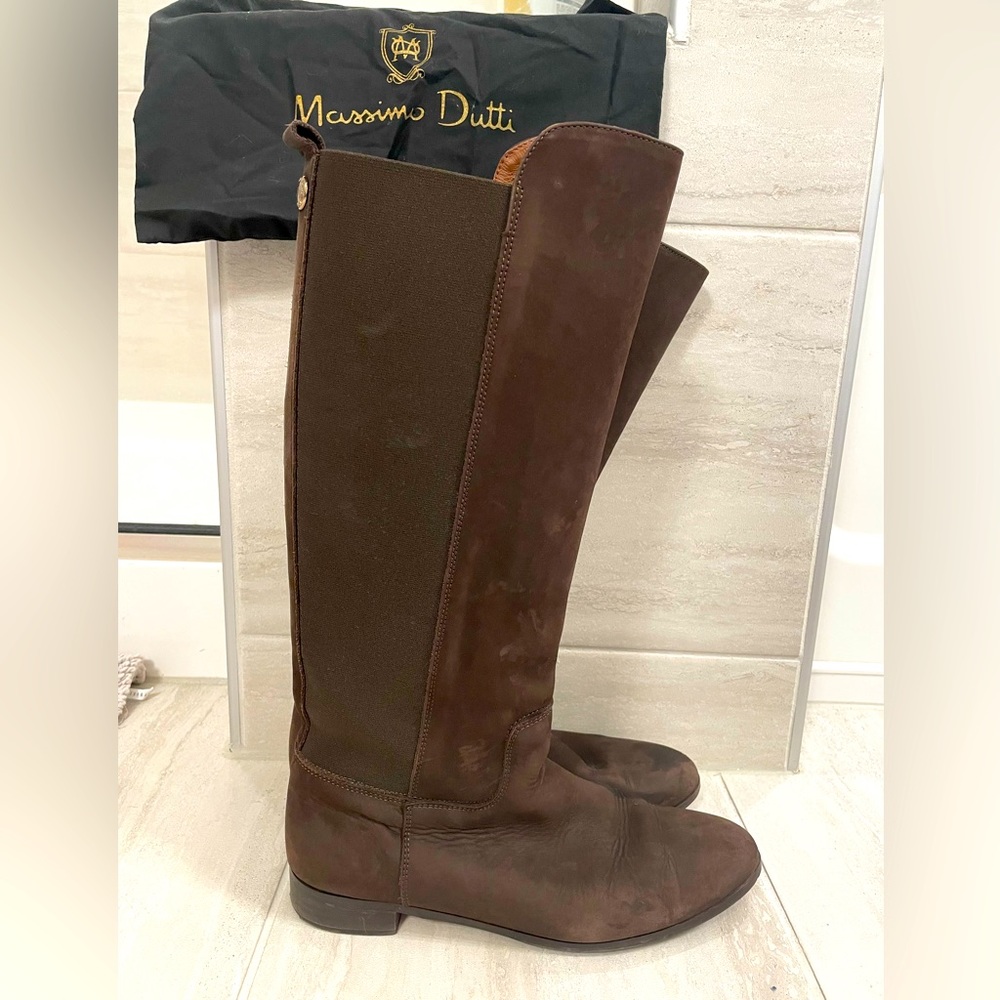 Massimo Dutti Women’s Suede Tall riding boots